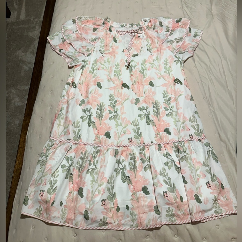 Floral Ruffle Sleeve Dress W/ Pockets